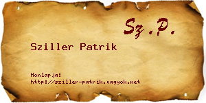 Sziller Patrik névjegykártya